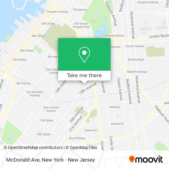 McDonald Ave map