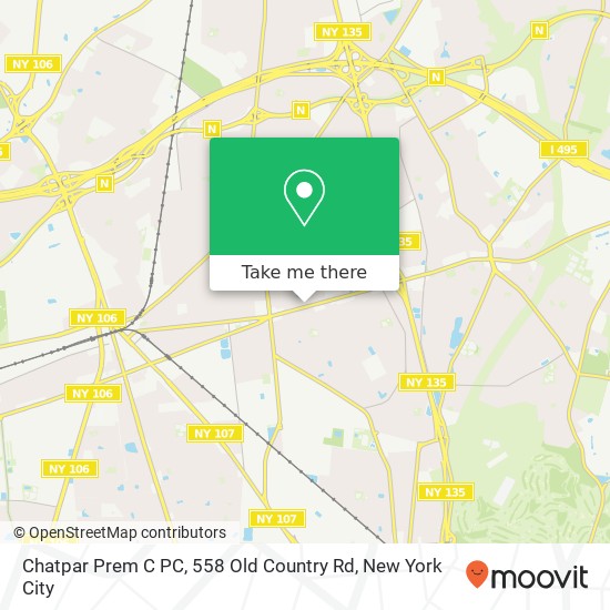 Mapa de Chatpar Prem C PC, 558 Old Country Rd