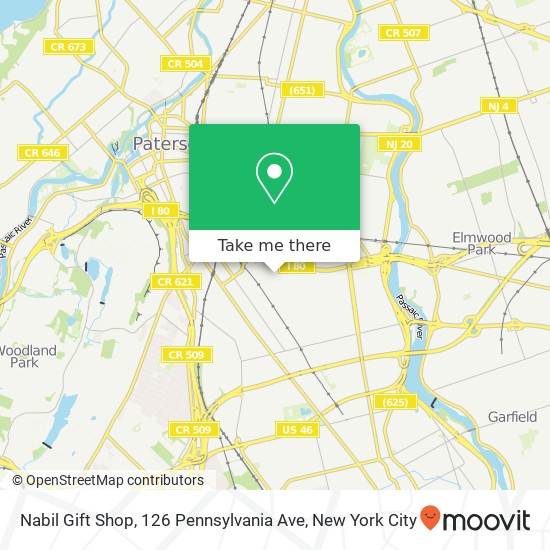 Mapa de Nabil Gift Shop, 126 Pennsylvania Ave