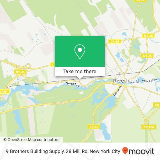 Mapa de 9 Brothers Building Supply, 28 Mill Rd