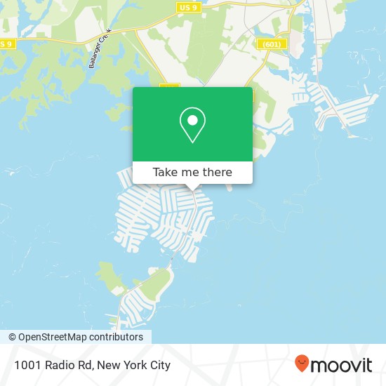 Mapa de 1001 Radio Rd, Little Egg Harbor Twp, NJ 08087