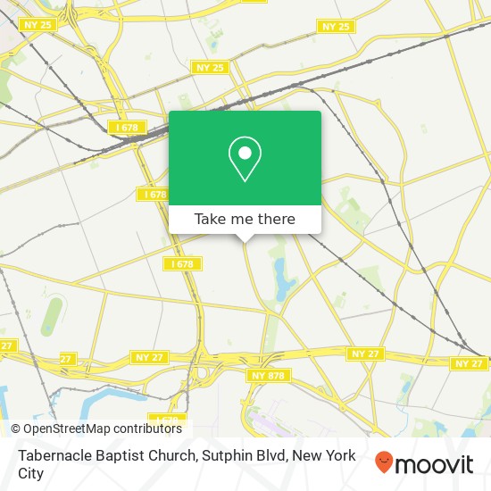 Mapa de Tabernacle Baptist Church, Sutphin Blvd