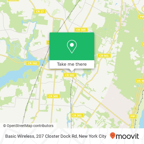 Mapa de Basic Wireless, 207 Closter Dock Rd