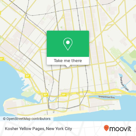 Kosher Yellow Pages map