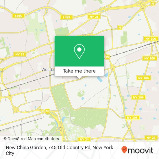 Mapa de New China Garden, 745 Old Country Rd