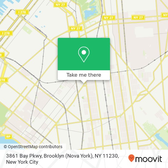 Mapa de 3861 Bay Pkwy, Brooklyn (Nova York), NY 11230