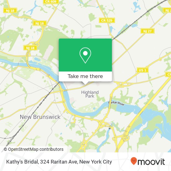 Kathy's Bridal, 324 Raritan Ave map