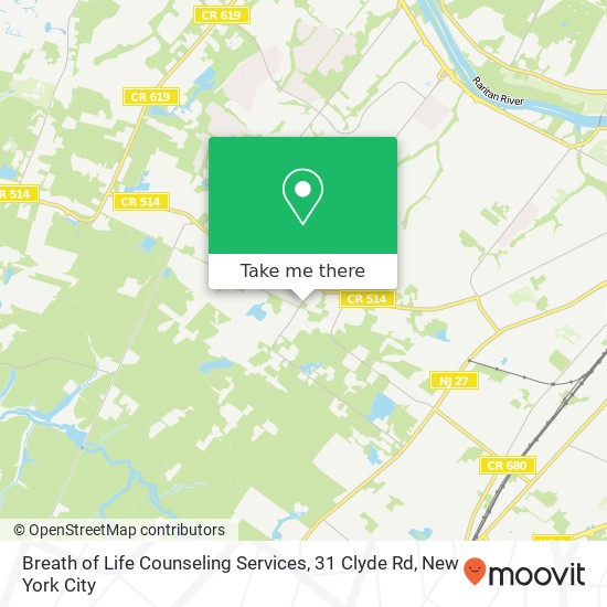 Mapa de Breath of Life Counseling Services, 31 Clyde Rd