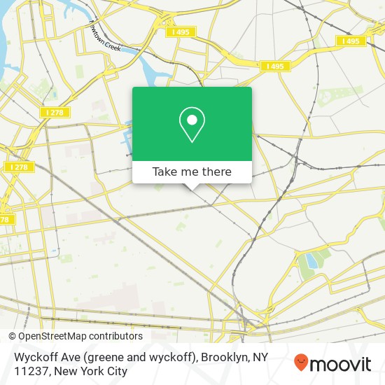 Mapa de Wyckoff Ave (greene and wyckoff), Brooklyn, NY 11237