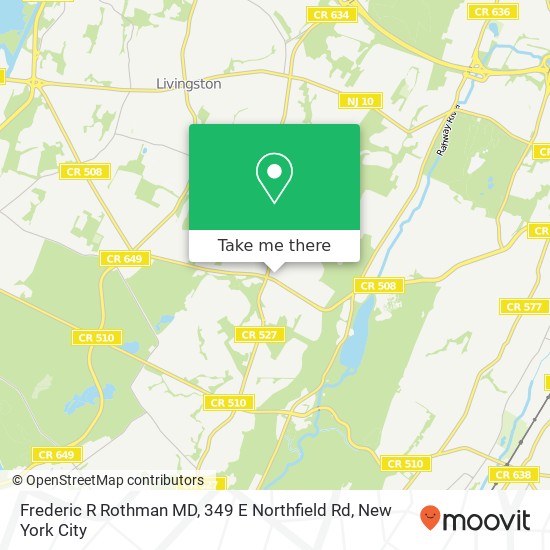 Mapa de Frederic R Rothman MD, 349 E Northfield Rd