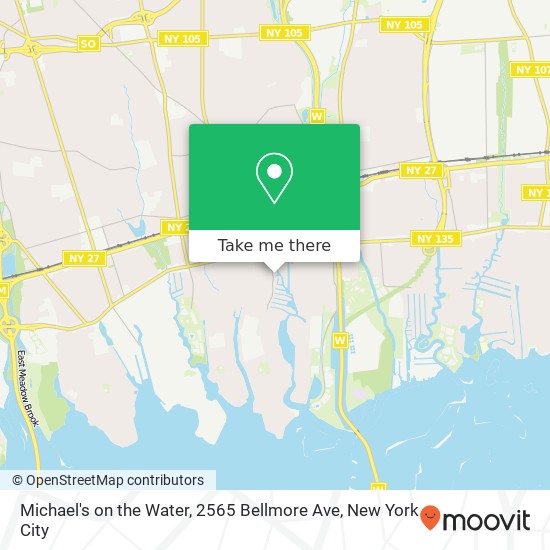 Michael's on the Water, 2565 Bellmore Ave map