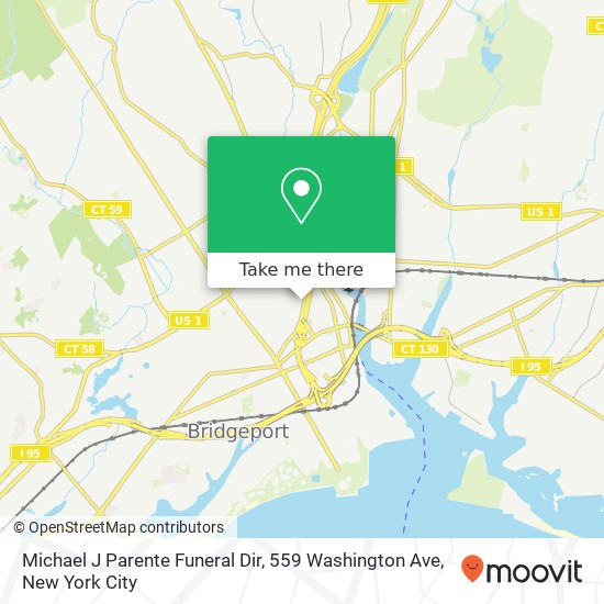 Michael J Parente Funeral Dir, 559 Washington Ave map