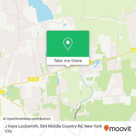 Mapa de J Keys Locksmith, 584 Middle Country Rd