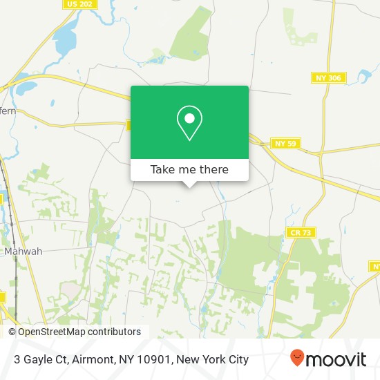Mapa de 3 Gayle Ct, Airmont, NY 10901