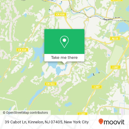 Mapa de 39 Cabot Ln, Kinnelon, NJ 07405