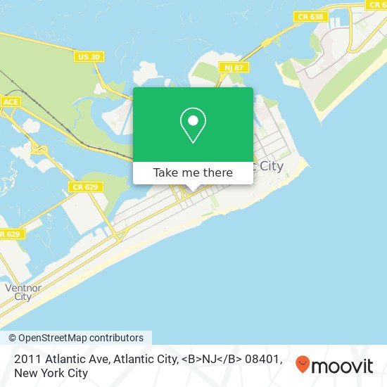 2011 Atlantic Ave, Atlantic City, <B>NJ< / B> 08401 map