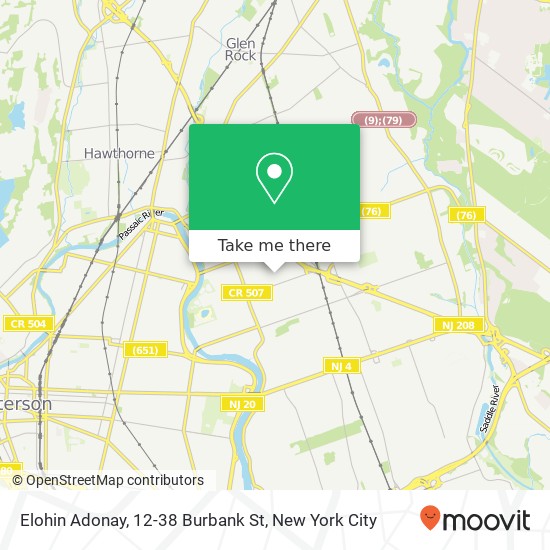 Elohin Adonay, 12-38 Burbank St map