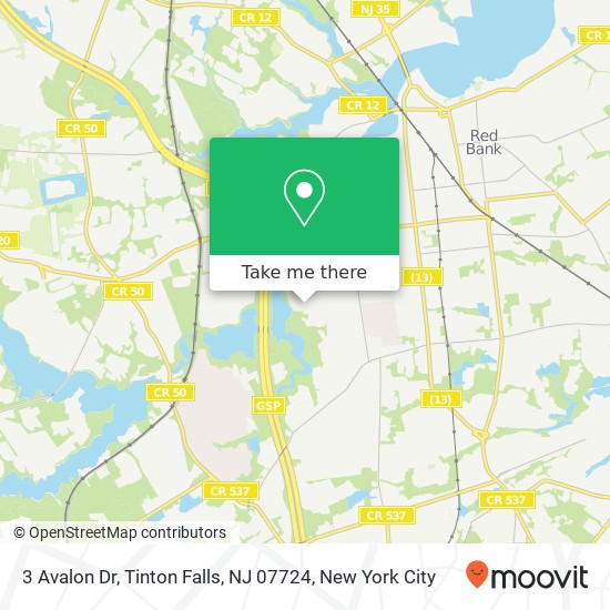 3 Avalon Dr, Tinton Falls, NJ 07724 map