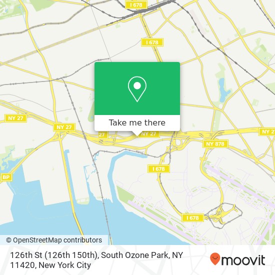 Mapa de 126th St (126th 150th), South Ozone Park, NY 11420