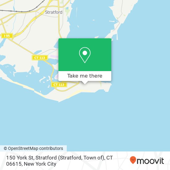 Mapa de 150 York St, Stratford (Stratford, Town of), CT 06615