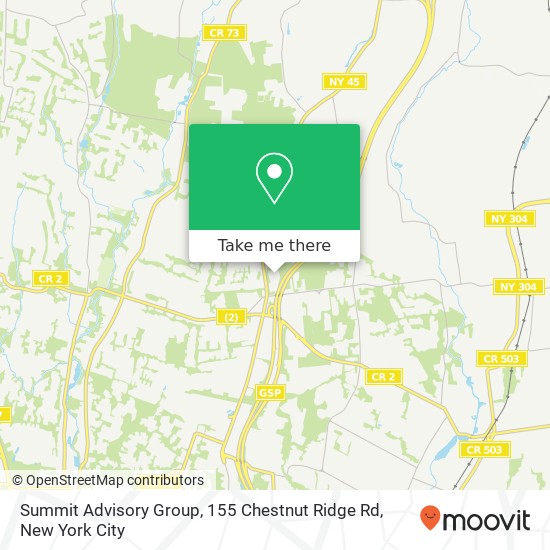 Mapa de Summit Advisory Group, 155 Chestnut Ridge Rd