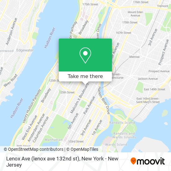 Mapa de Lenox Ave (lenox ave 132nd st)