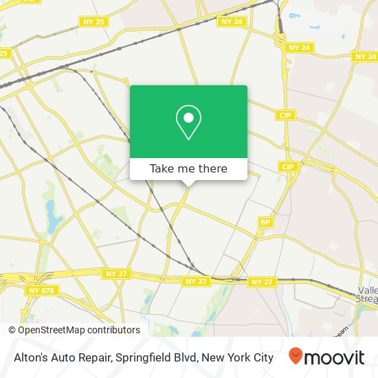 Alton's Auto Repair, Springfield Blvd map