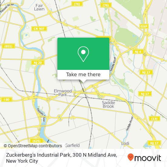 Zuckerberg's Industrial Park, 300 N Midland Ave map