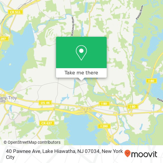 40 Pawnee Ave, Lake Hiawatha, NJ 07034 map