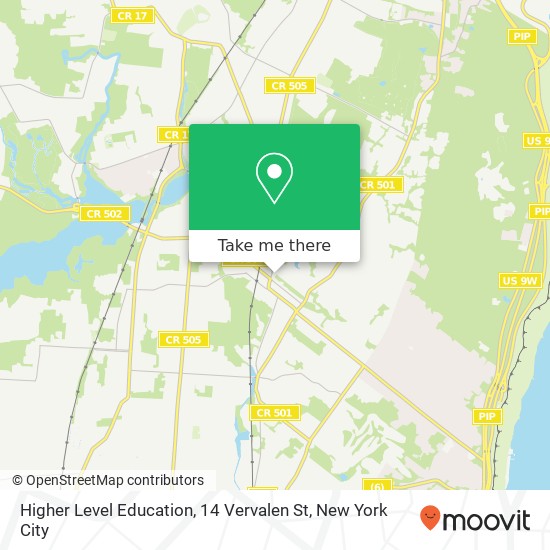 Mapa de Higher Level Education, 14 Vervalen St