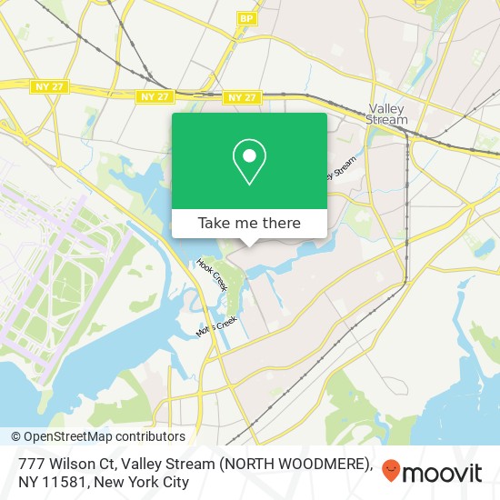 777 Wilson Ct, Valley Stream (NORTH WOODMERE), NY 11581 map