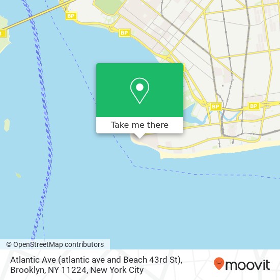 Atlantic Ave (atlantic ave and Beach 43rd St), Brooklyn, NY 11224 map