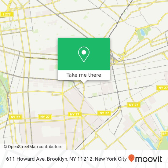 Mapa de 611 Howard Ave, Brooklyn, NY 11212