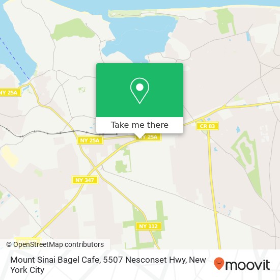 Mapa de Mount Sinai Bagel Cafe, 5507 Nesconset Hwy