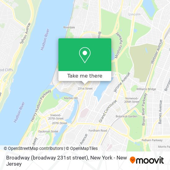 Broadway (broadway 231st street) map