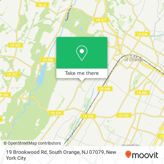 Mapa de 19 Brookwood Rd, South Orange, NJ 07079