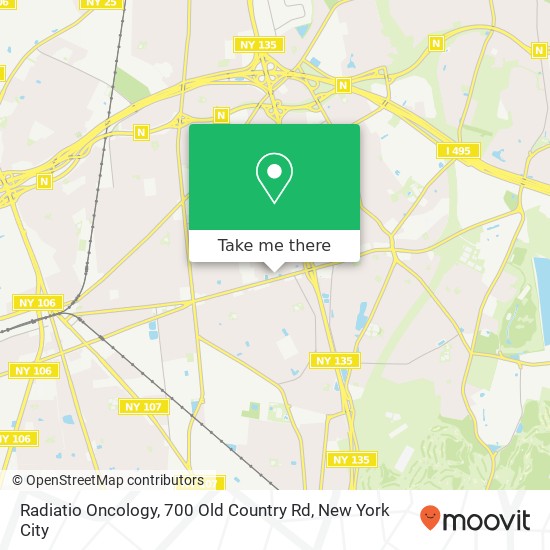 Radiatio Oncology, 700 Old Country Rd map