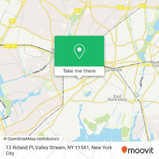 12 Roland Pl, Valley Stream, NY 11581 map