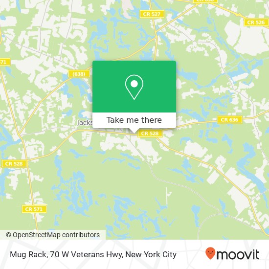 Mug Rack, 70 W Veterans Hwy map