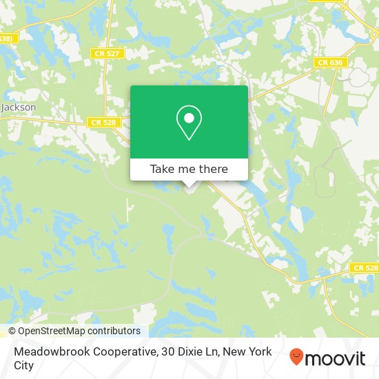 Mapa de Meadowbrook Cooperative, 30 Dixie Ln