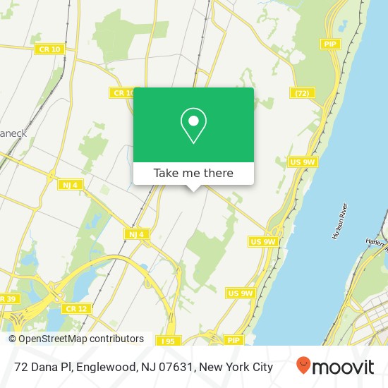 72 Dana Pl, Englewood, NJ 07631 map