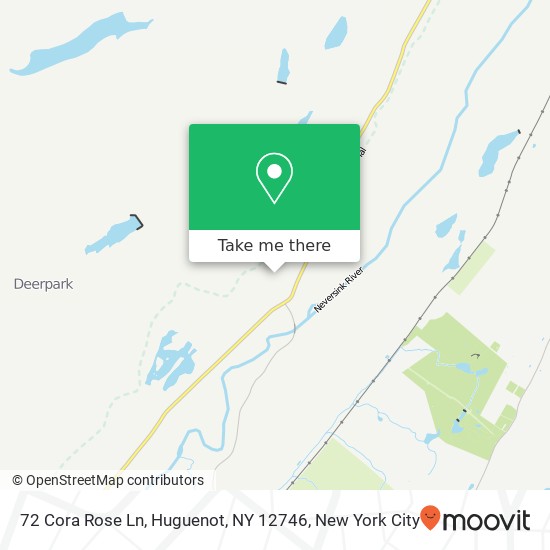 Mapa de 72 Cora Rose Ln, Huguenot, NY 12746