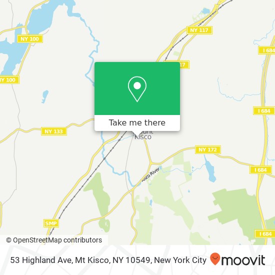 Mapa de 53 Highland Ave, Mt Kisco, NY 10549