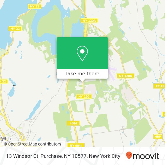 Mapa de 13 Windsor Ct, Purchase, NY 10577