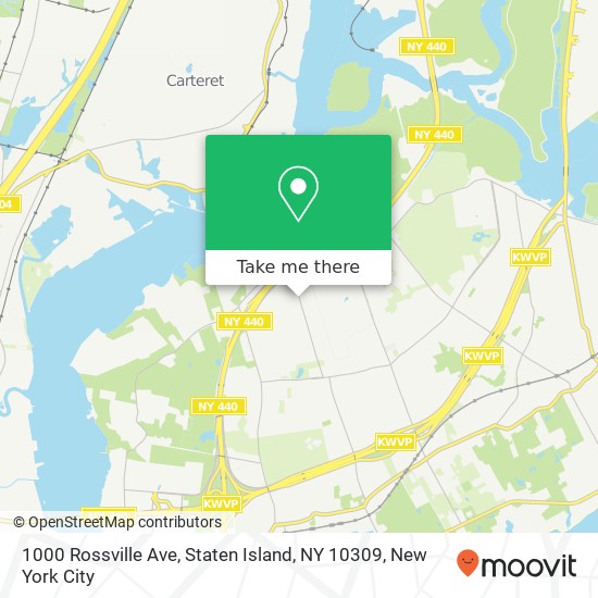 Mapa de 1000 Rossville Ave, Staten Island, NY 10309