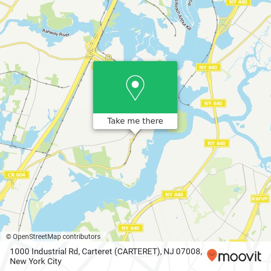 1000 Industrial Rd, Carteret (CARTERET), NJ 07008 map