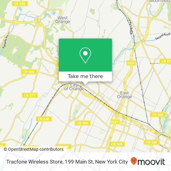 Mapa de Tracfone Wireless Store, 199 Main St