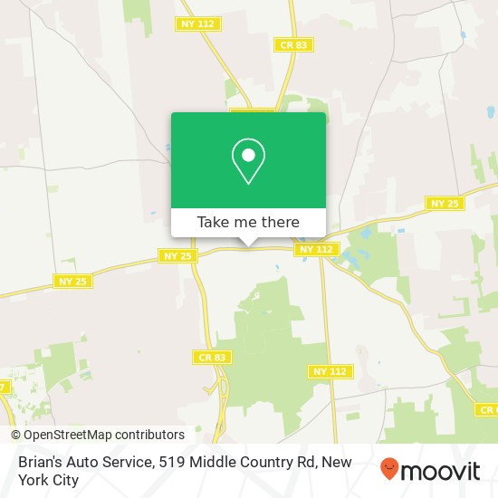 Brian's Auto Service, 519 Middle Country Rd map