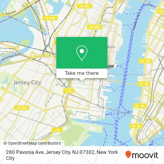 280 Pavonia Ave, Jersey City, NJ 07302 map