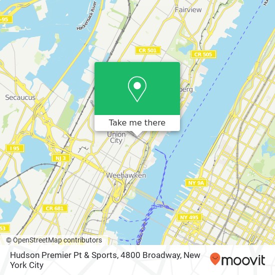 Hudson Premier Pt & Sports, 4800 Broadway map